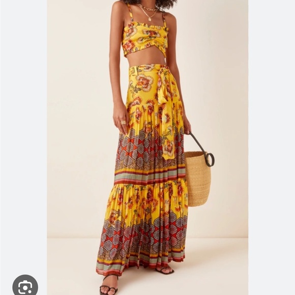 EUC Alexis Erris Maxi Skirt in Amber Bloom M - Picture 2 of 7